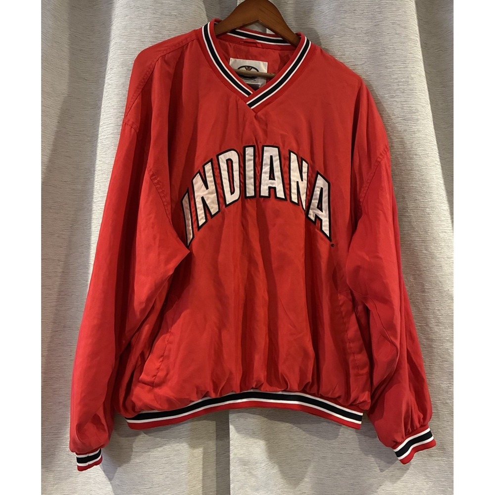 Vintage IU Hoosiers Windbreaker Pullover Vesi Size XL